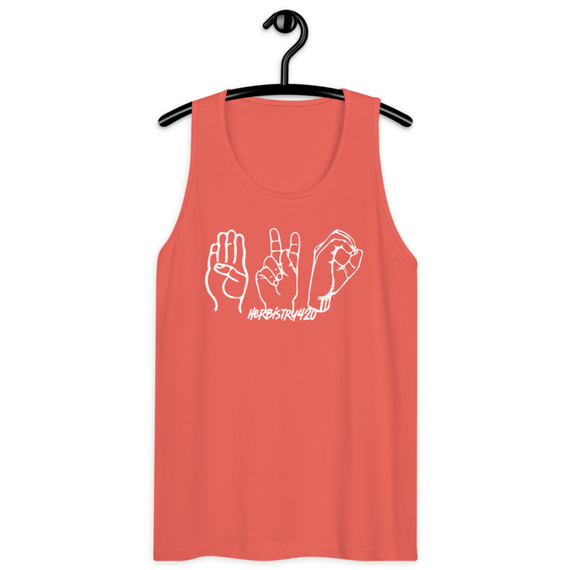 420 Hands – Men’s premium tank top — coral