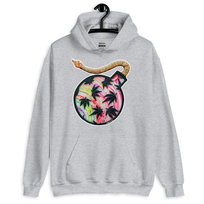 Da Bomb – Red – Unisex Hoodie — sport grey