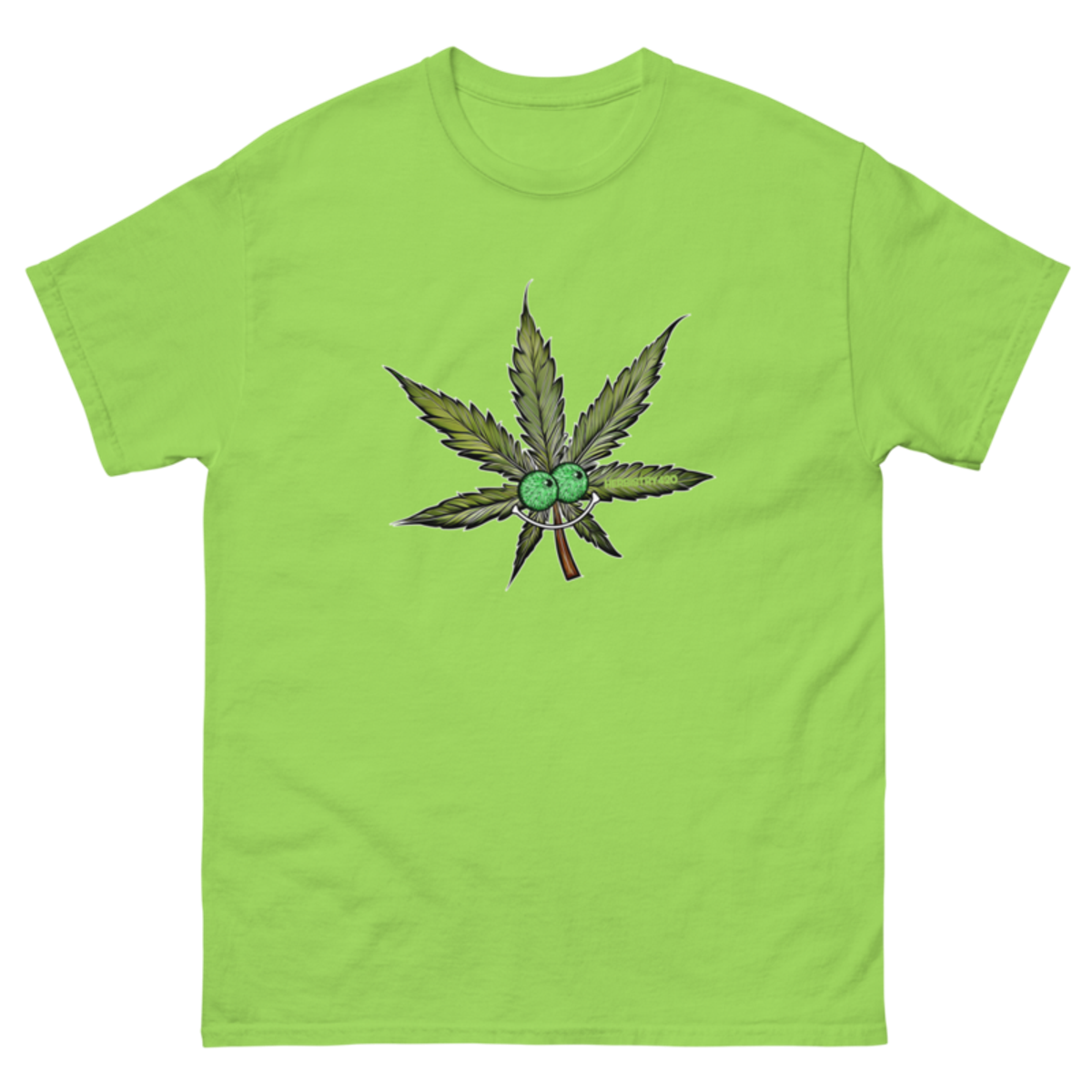 Happy Leaf – Unisex Classic Tee — lime