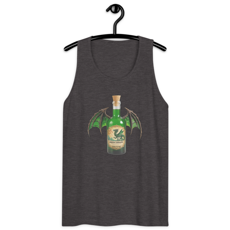 Green Dragon – Men’s premium tank top — charcoal heather