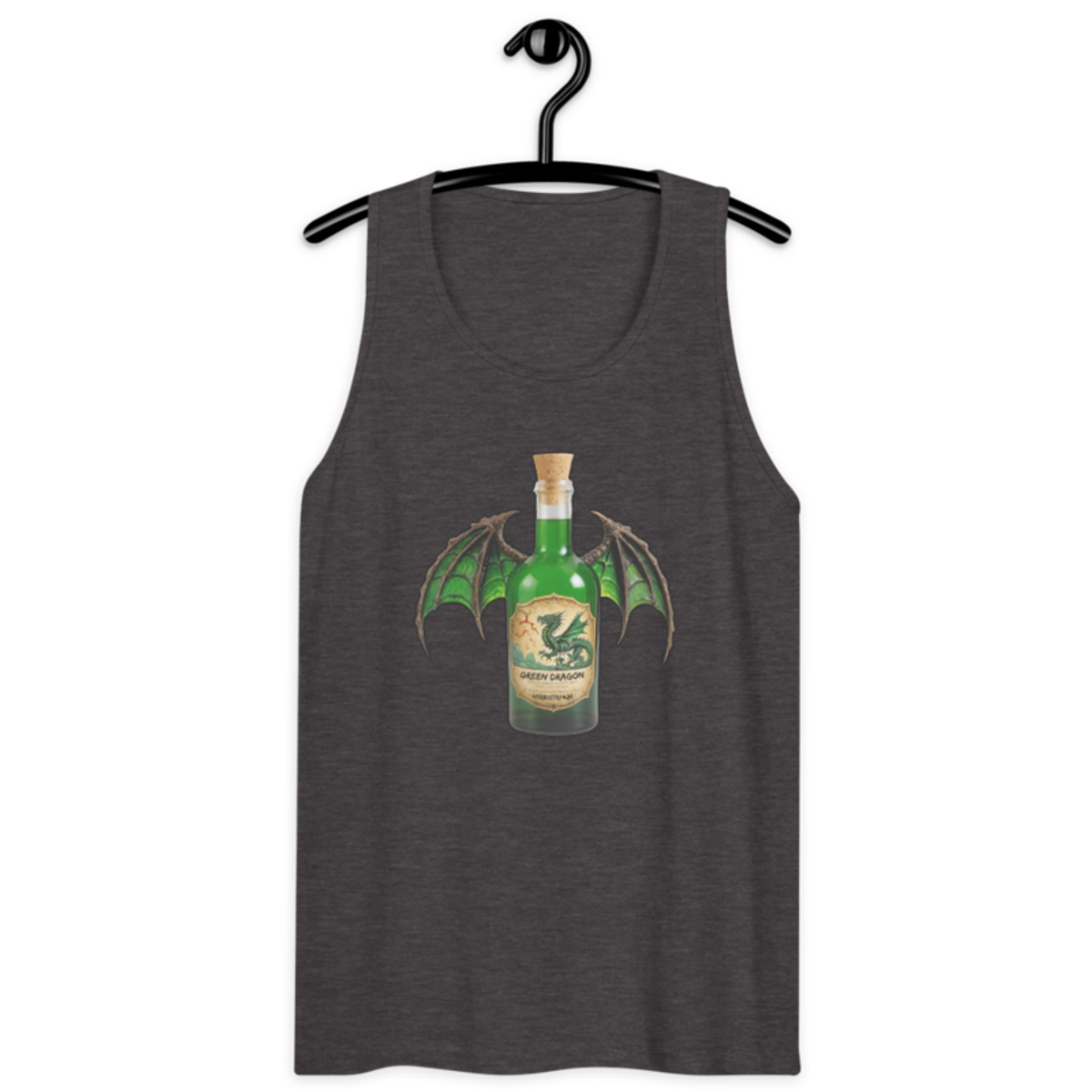 Green Dragon – Men’s premium tank top — charcoal heather