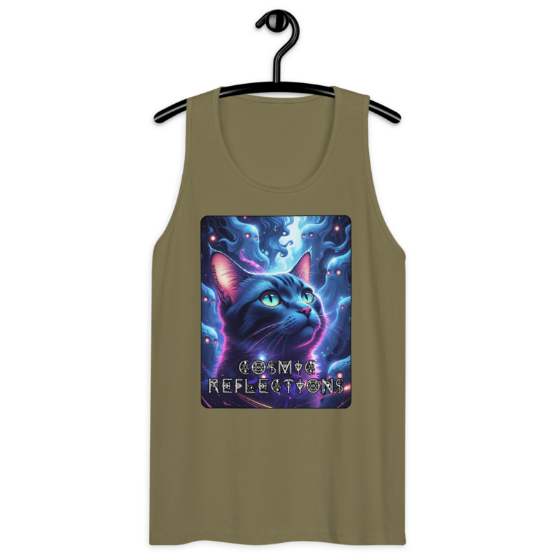 Cosmic Reflections – Men’s Premium Tank Top — military green