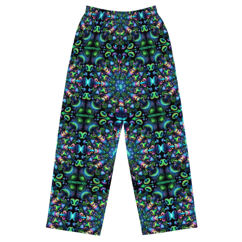 I Love Shrooms – All-over print unisex wide-leg pants