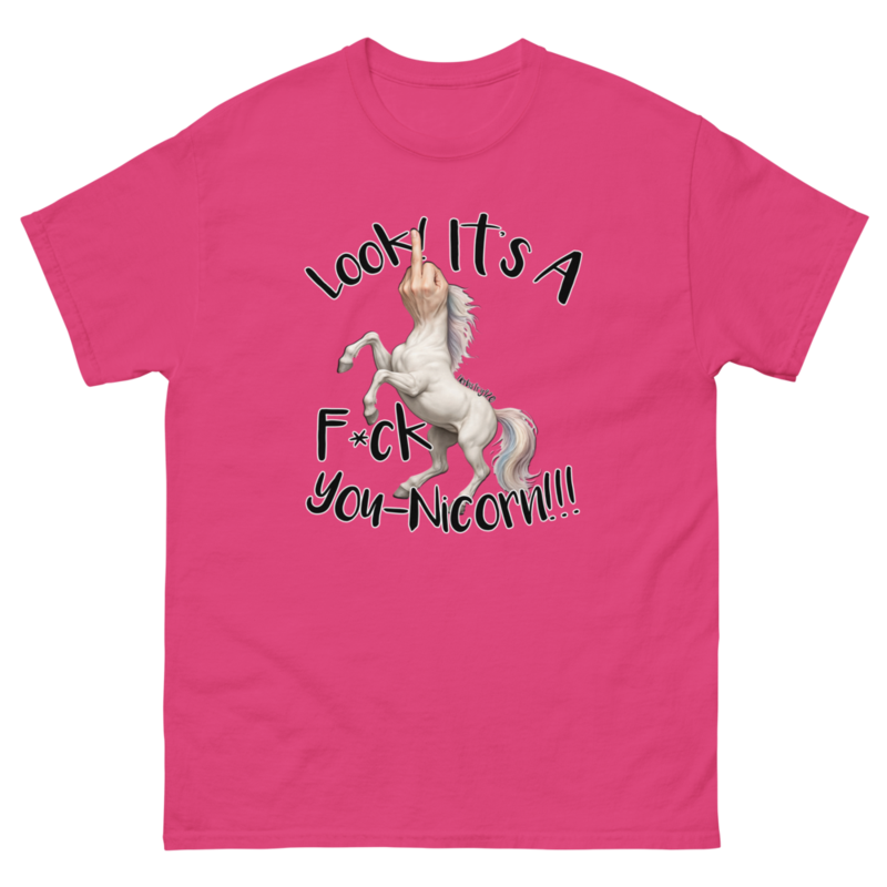 F•ck Unicorn – Unisex classic tee — heliconia