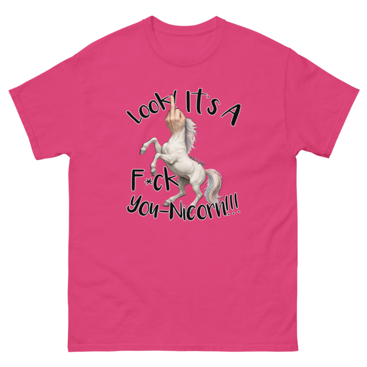 F•ck Unicorn – Unisex classic tee — heliconia