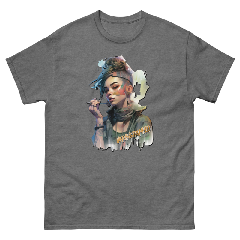 Steampunk Girl 2 – Unisex Classic Tee — graphite heather