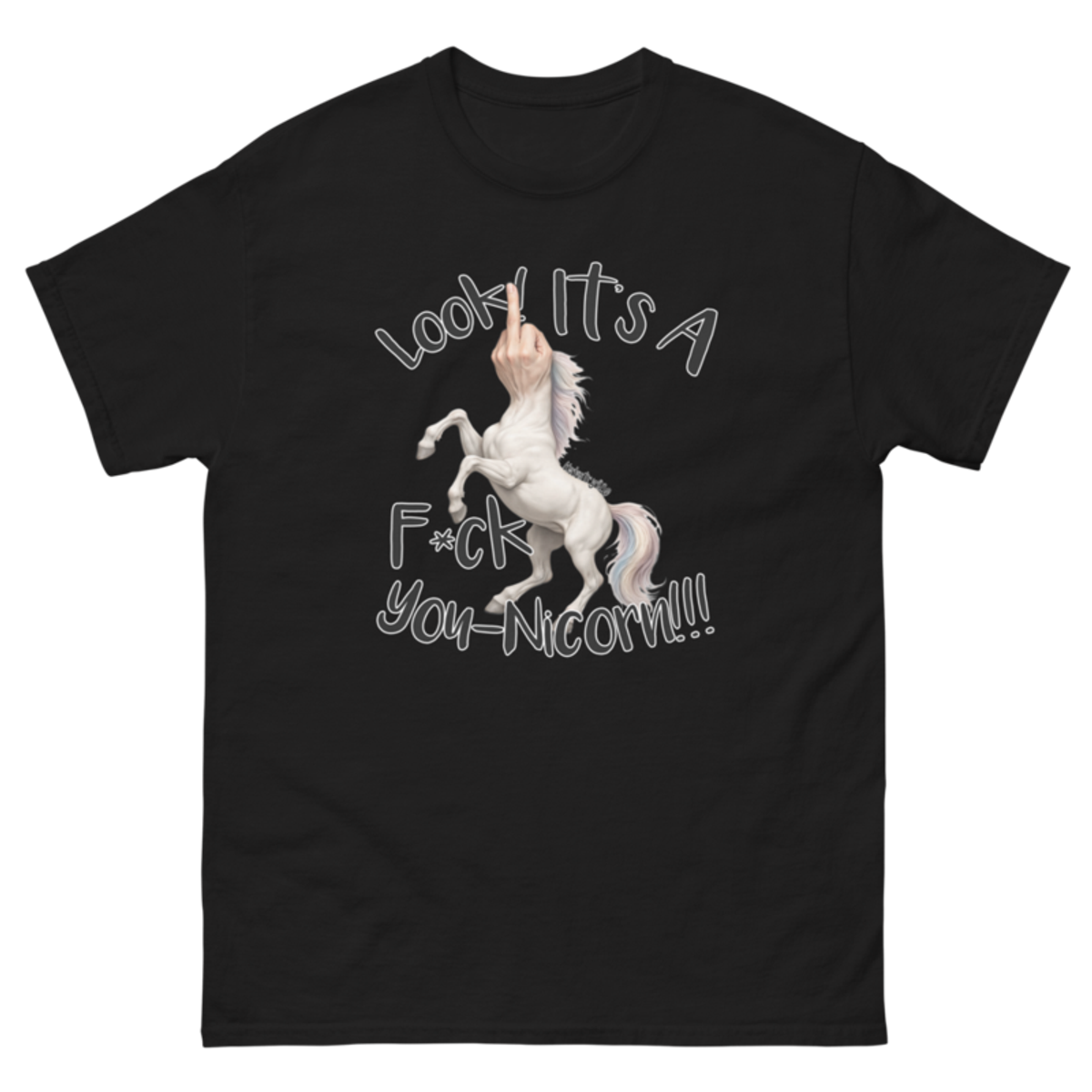 F•ck Unicorn – Unisex classic tee — black