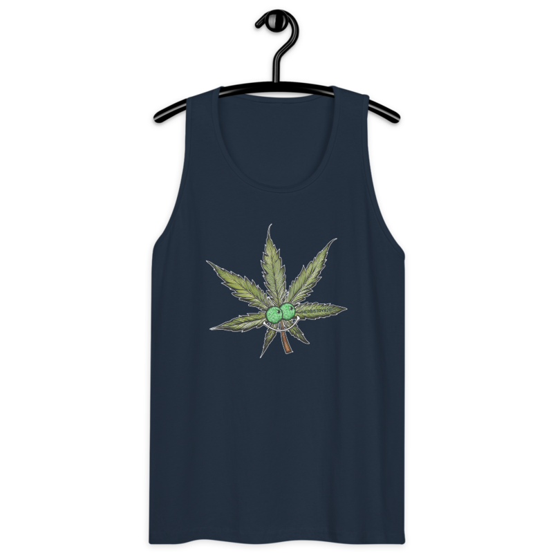 Happy Leaf – Men’s premium tank top — navy