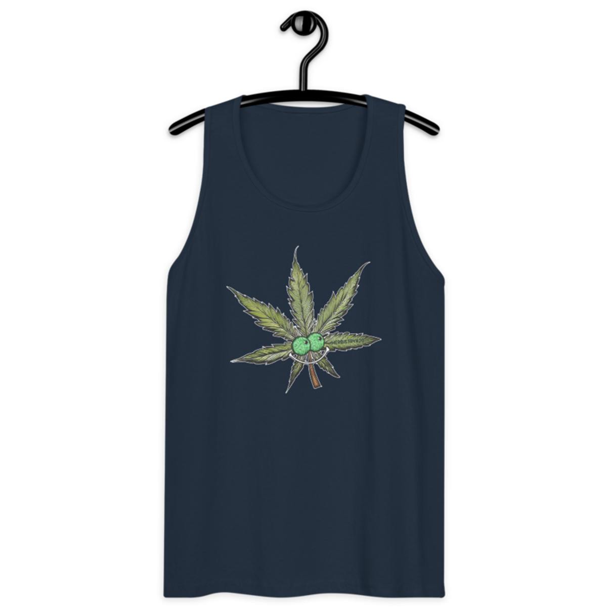Happy Leaf – Men’s premium tank top — navy
