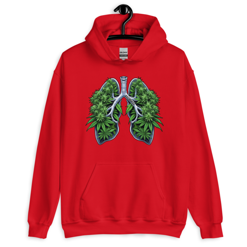 Weed Lungs – Unisex Hoodie — red
