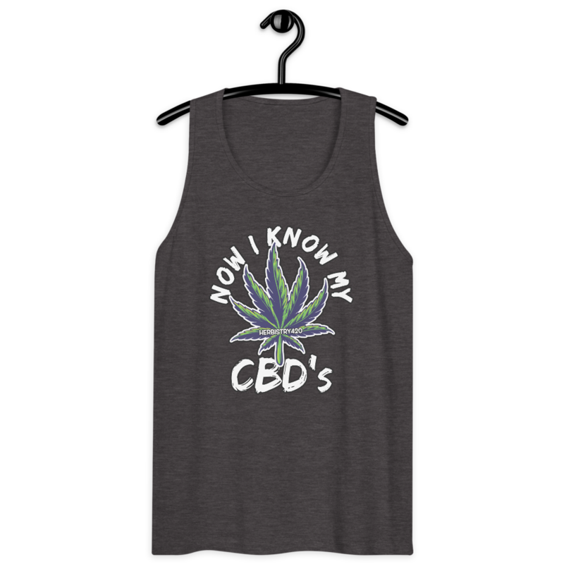 Now I Know My – Men’s premium tank top — charcoal heather