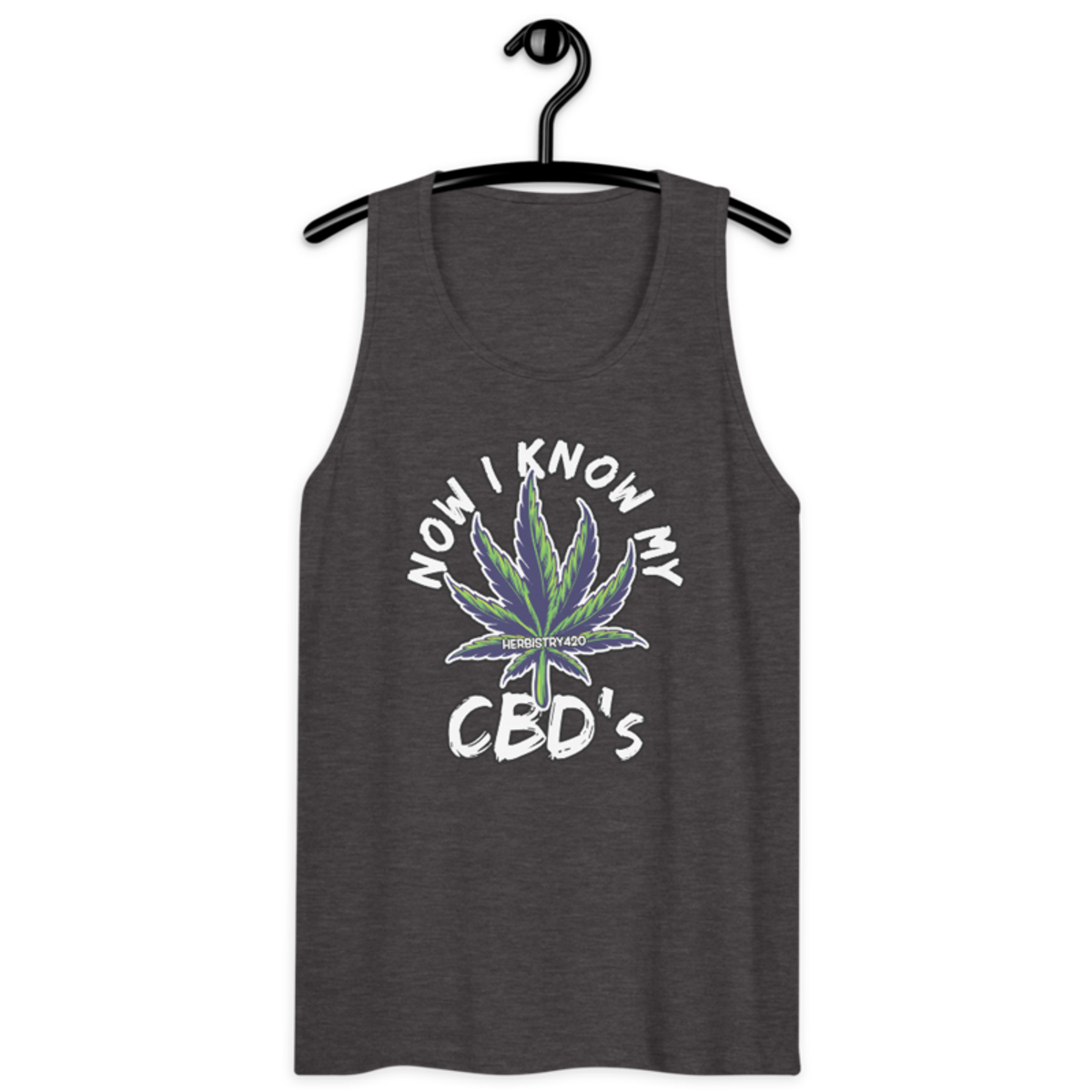 Now I Know My – Men’s premium tank top — charcoal heather