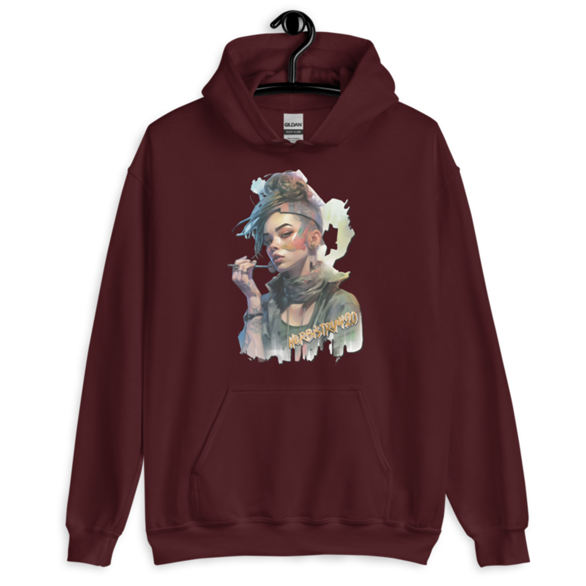 Steampunk Girl 2 – Unisex Hoodie — maroon