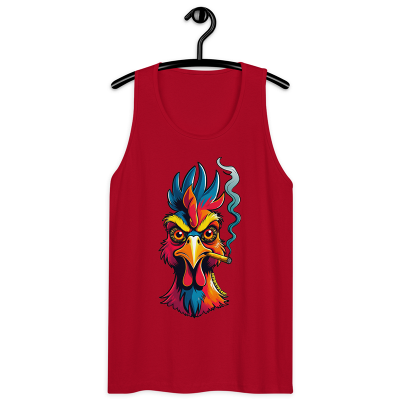 Fried Chicken – Men’s premium tank top — red
