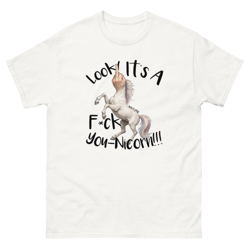 F•ck Unicorn – Unisex classic tee — white