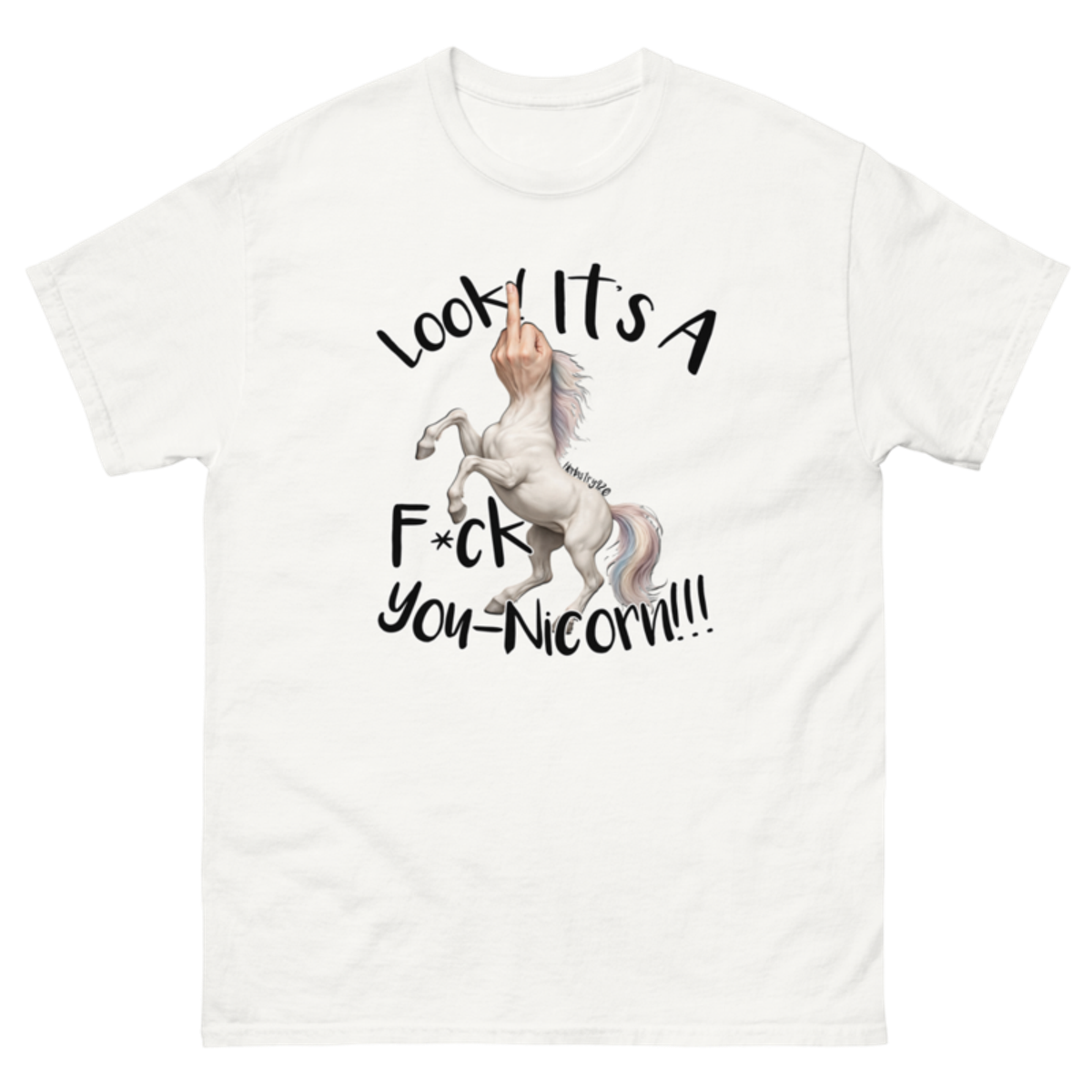 F•ck Unicorn – Unisex classic tee — white