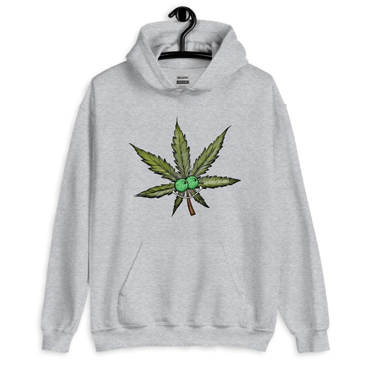 Happy Leaf – Unisex Hoodie — sport grey