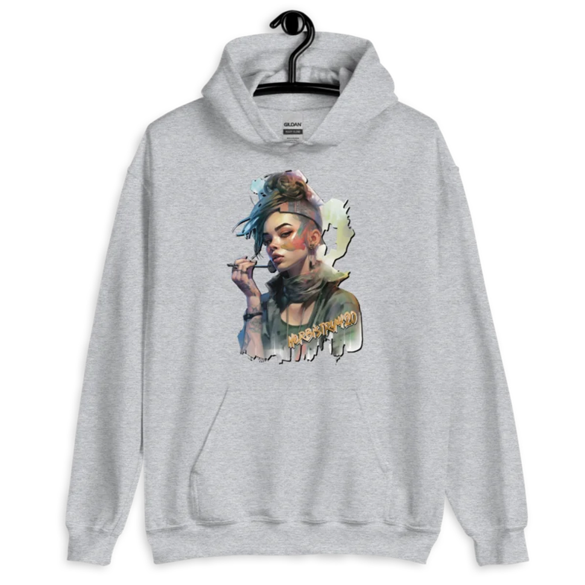 Steampunk Girl 2 – Unisex Hoodie — sport grey
