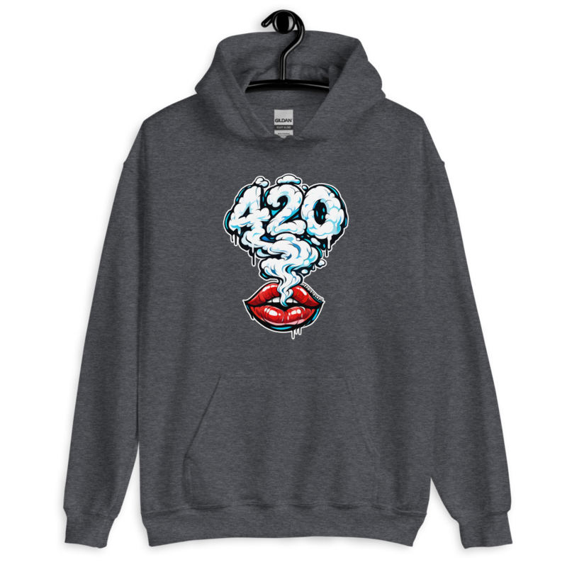 Those Lips – Unisex Hoodie — dark heather