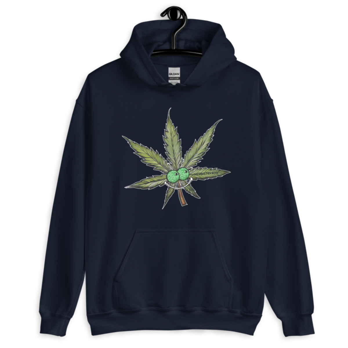 Happy Leaf – Unisex Hoodie — navy