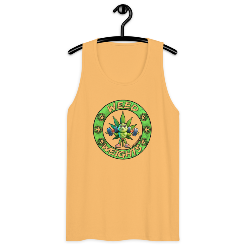 Weed & Weights – Men’s premium tank top — squash