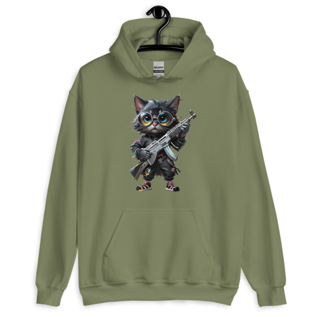 OG Cat – Unisex Hoodie — military green