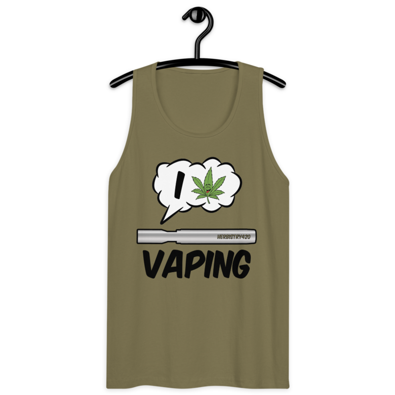 I Love Vaping – Men’s premium tank top — military green