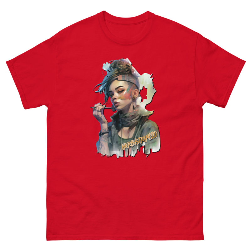 Steampunk Girl 2 – Unisex Classic Tee — red