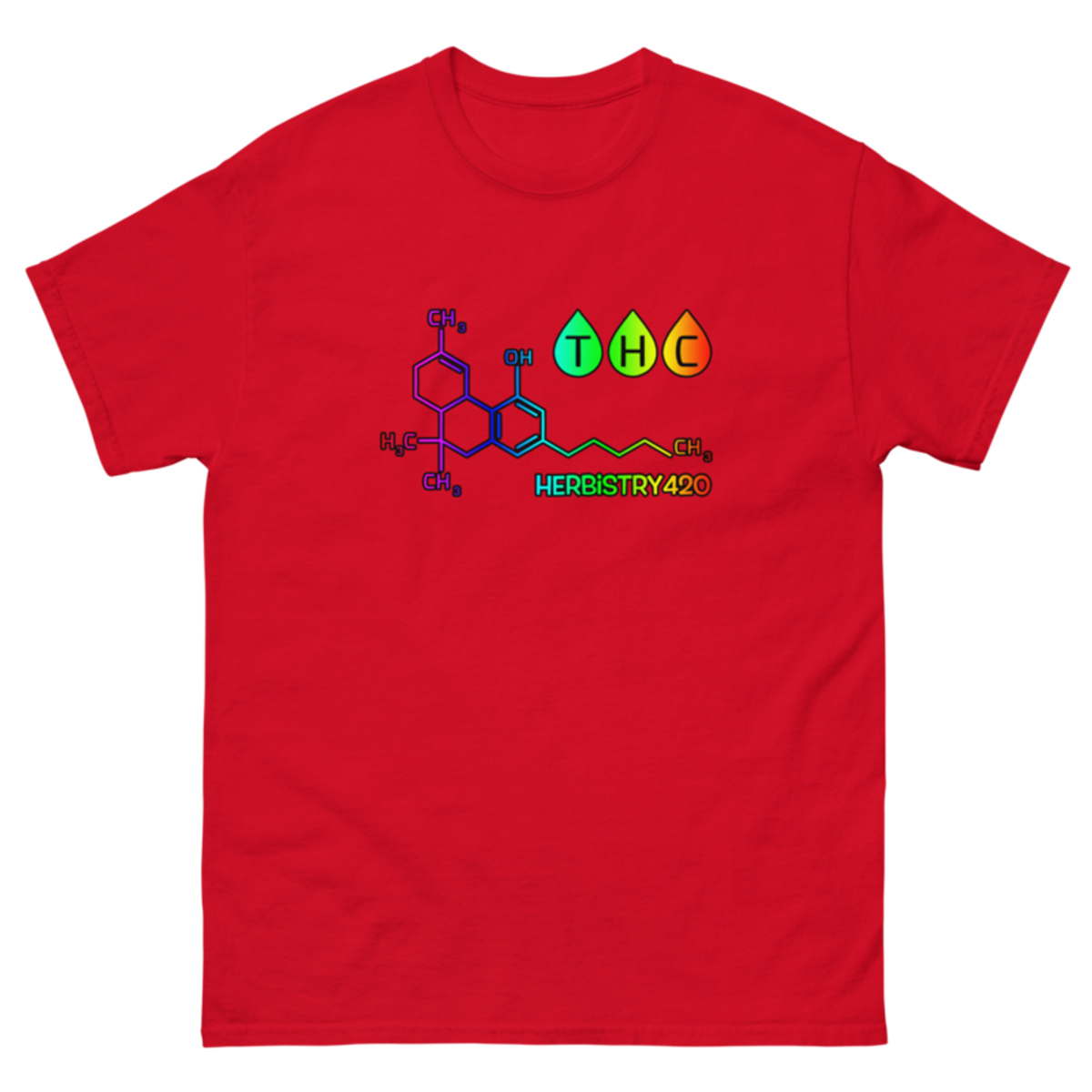 THC Molecule – Unisex Classic Tee — red