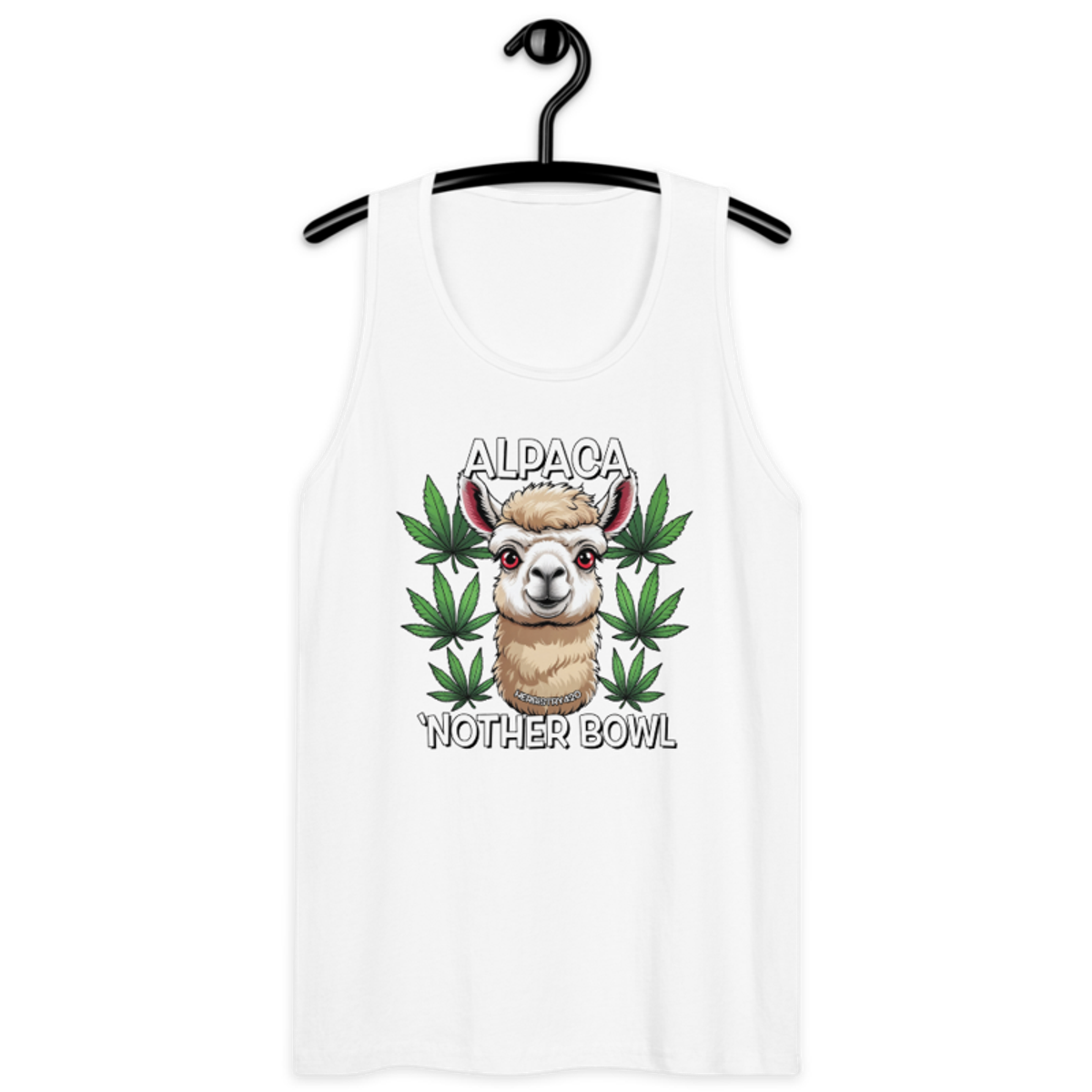 Alpaca 'Nother Bowl – Men’s premium tank top — white