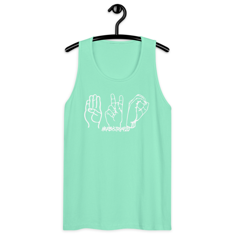 420 Hands – Men’s premium tank top — mint