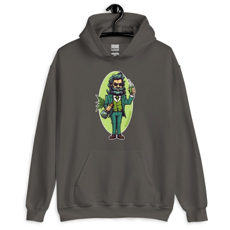 Weed Hipster – Unisex Hoodie — charcoal