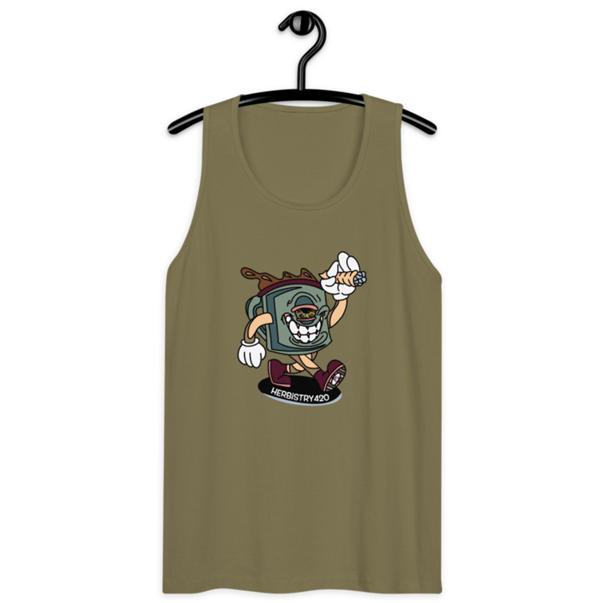 Coffee Cup – Men’s premium tank top — military green
