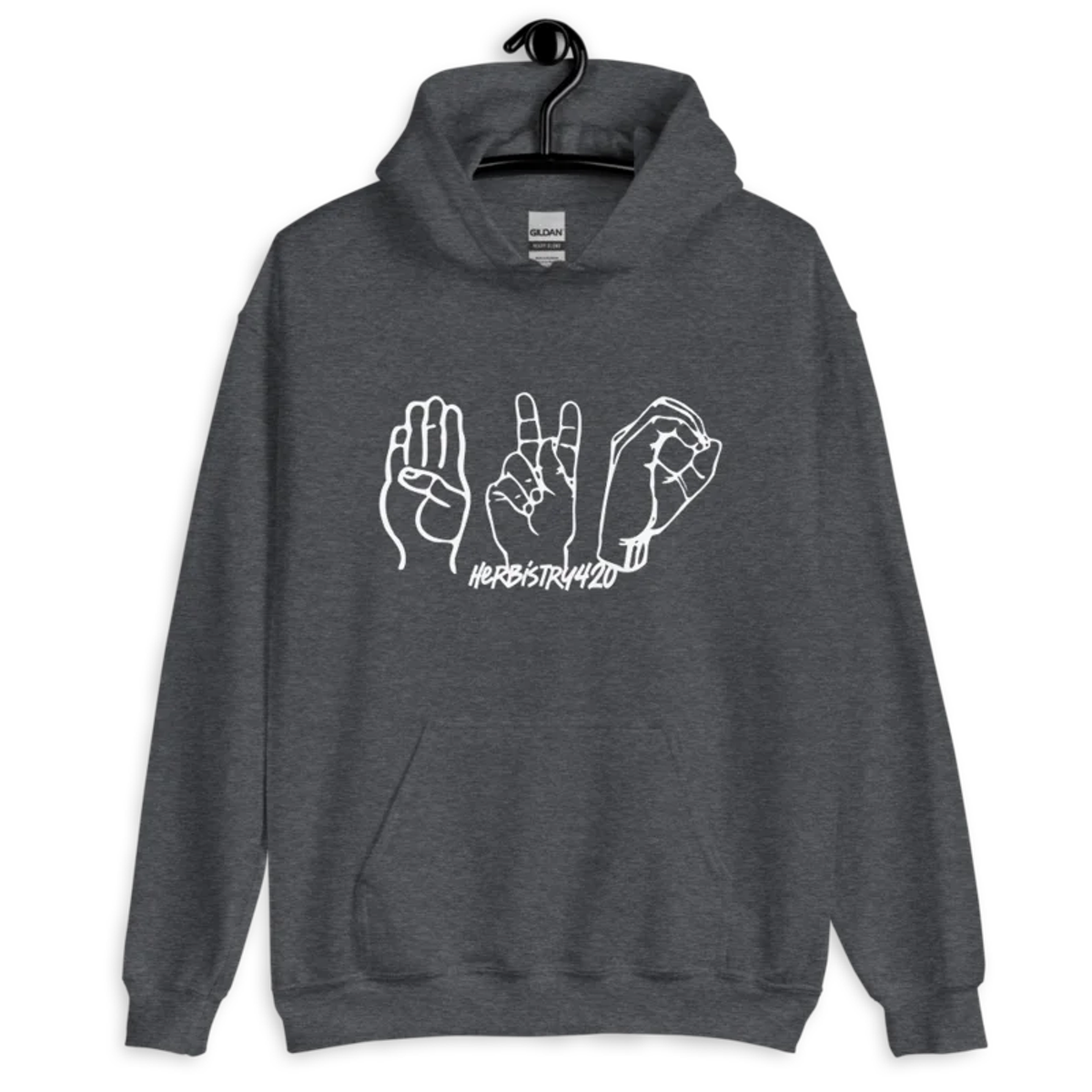 420 Hands – Unisex Hoodie — dark heather