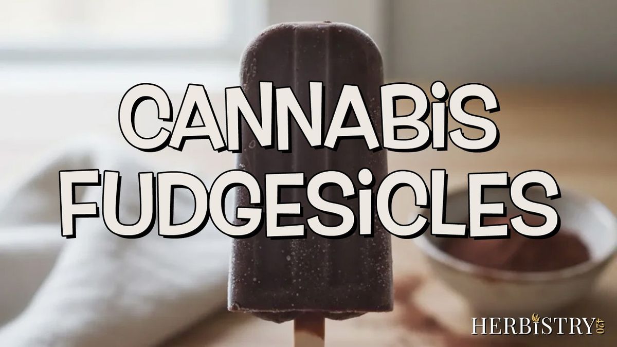 Cannabis fudgesicles on sticks, frozen chocolate popsicles