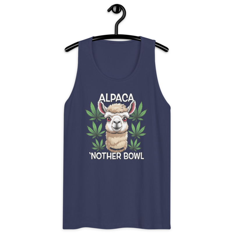 Alpaca 'Nother Bowl – Men’s premium tank top — harbor blue