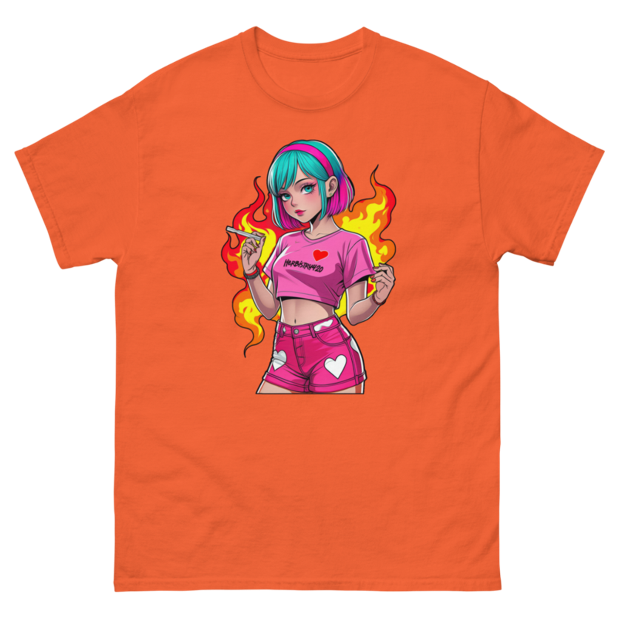 Anime Vape Girl - Unisex classic tee — orange