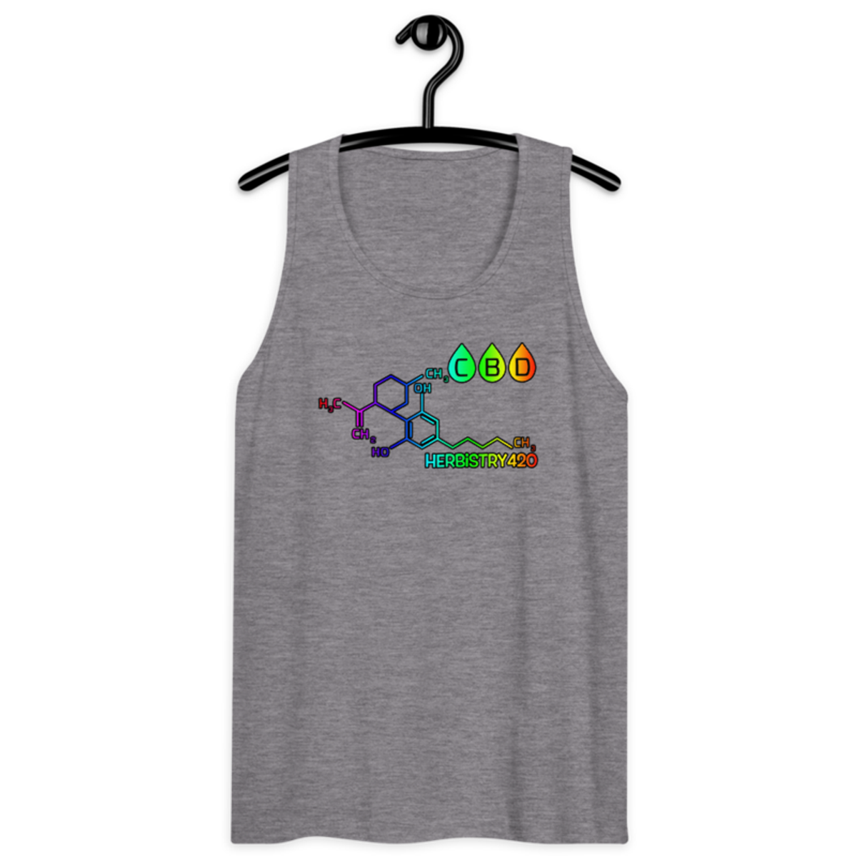 CBD Molecule – Men’s premium tank top — athletic heather