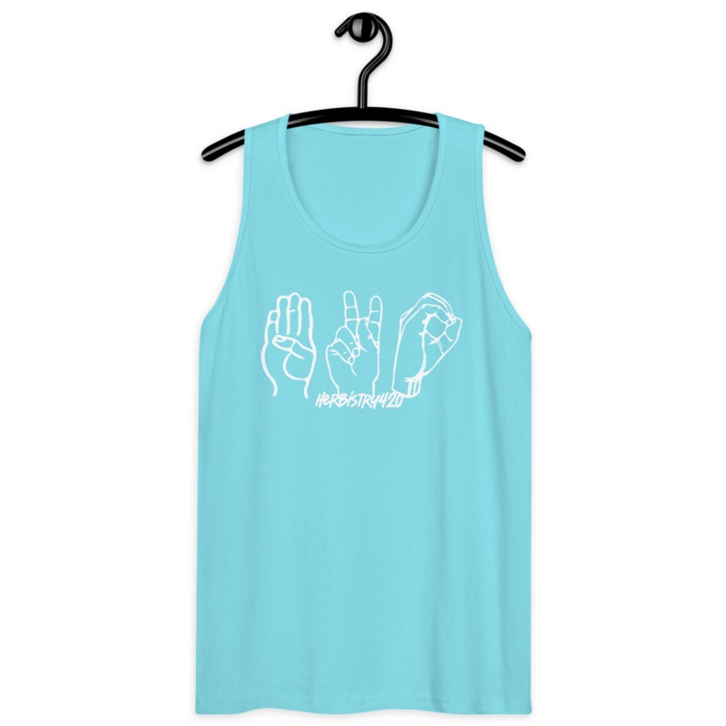 420 Hands – Men’s premium tank top — pacific blue