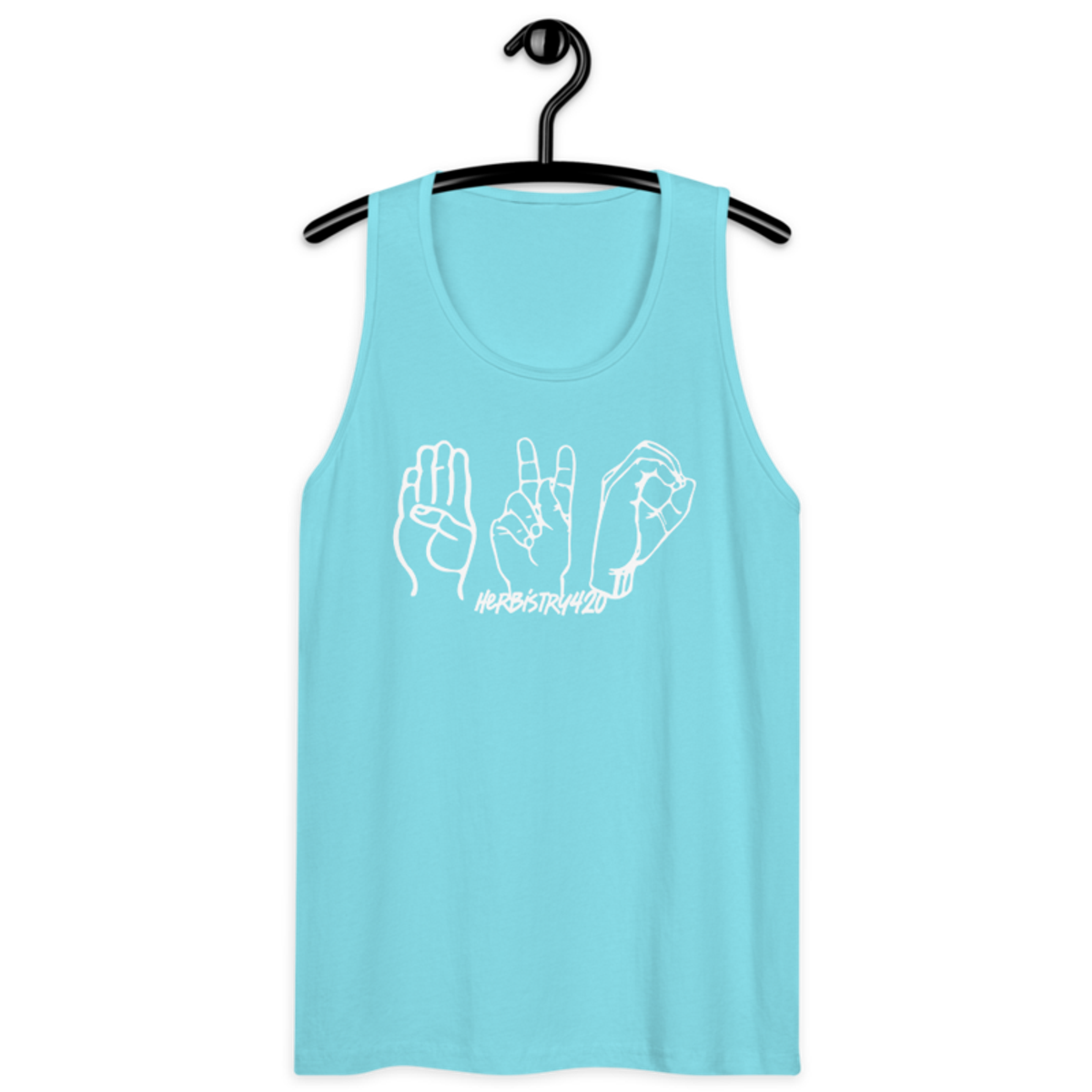 420 Hands – Men’s premium tank top — pacific blue
