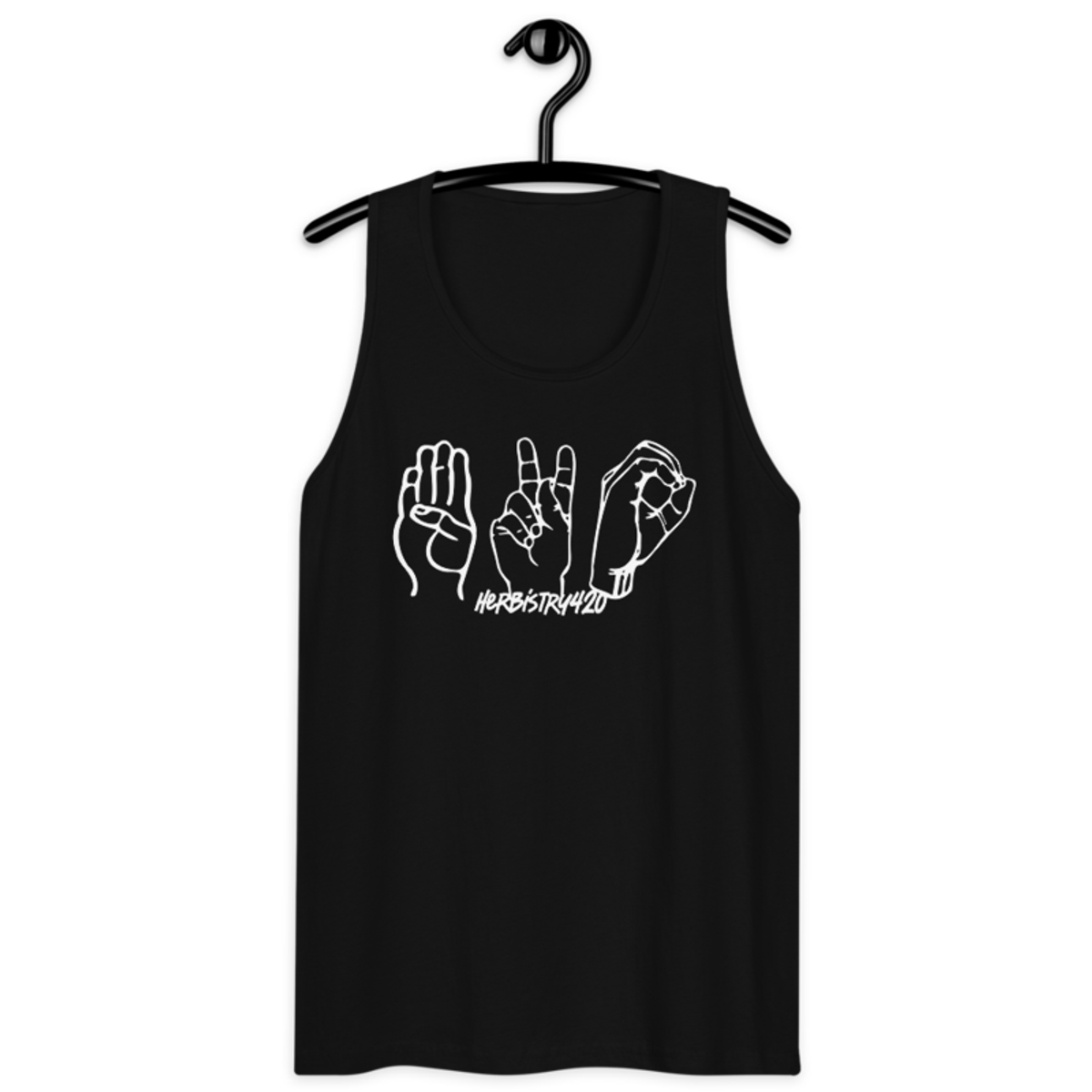 420 Hands – Men’s premium tank top — black