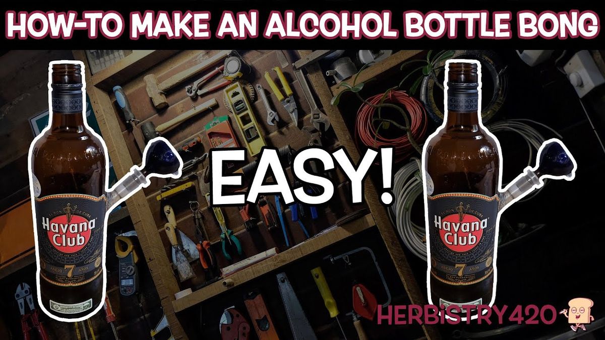 alcohol bottle bong diy