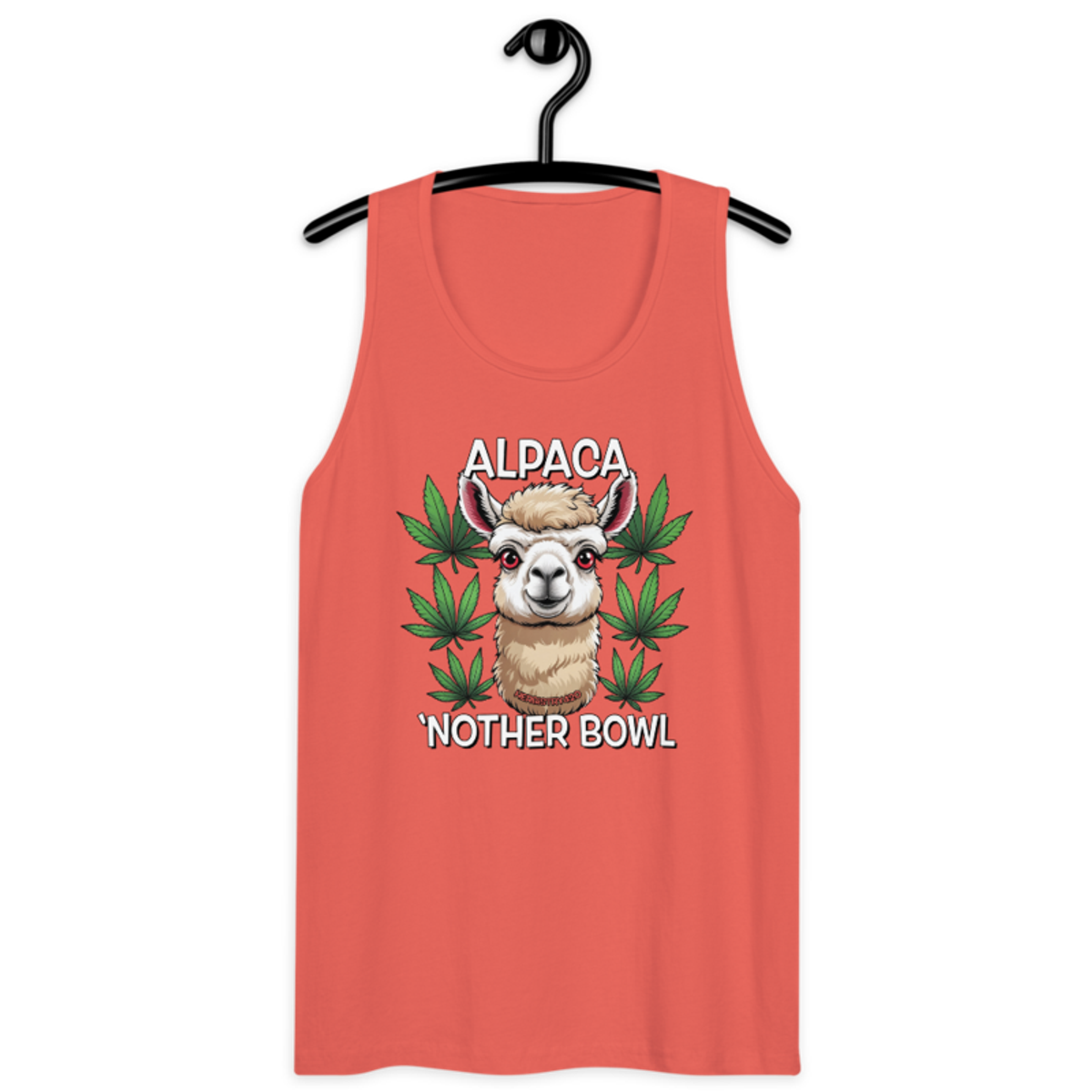 Alpaca 'Nother Bowl – Men’s premium tank top — coral