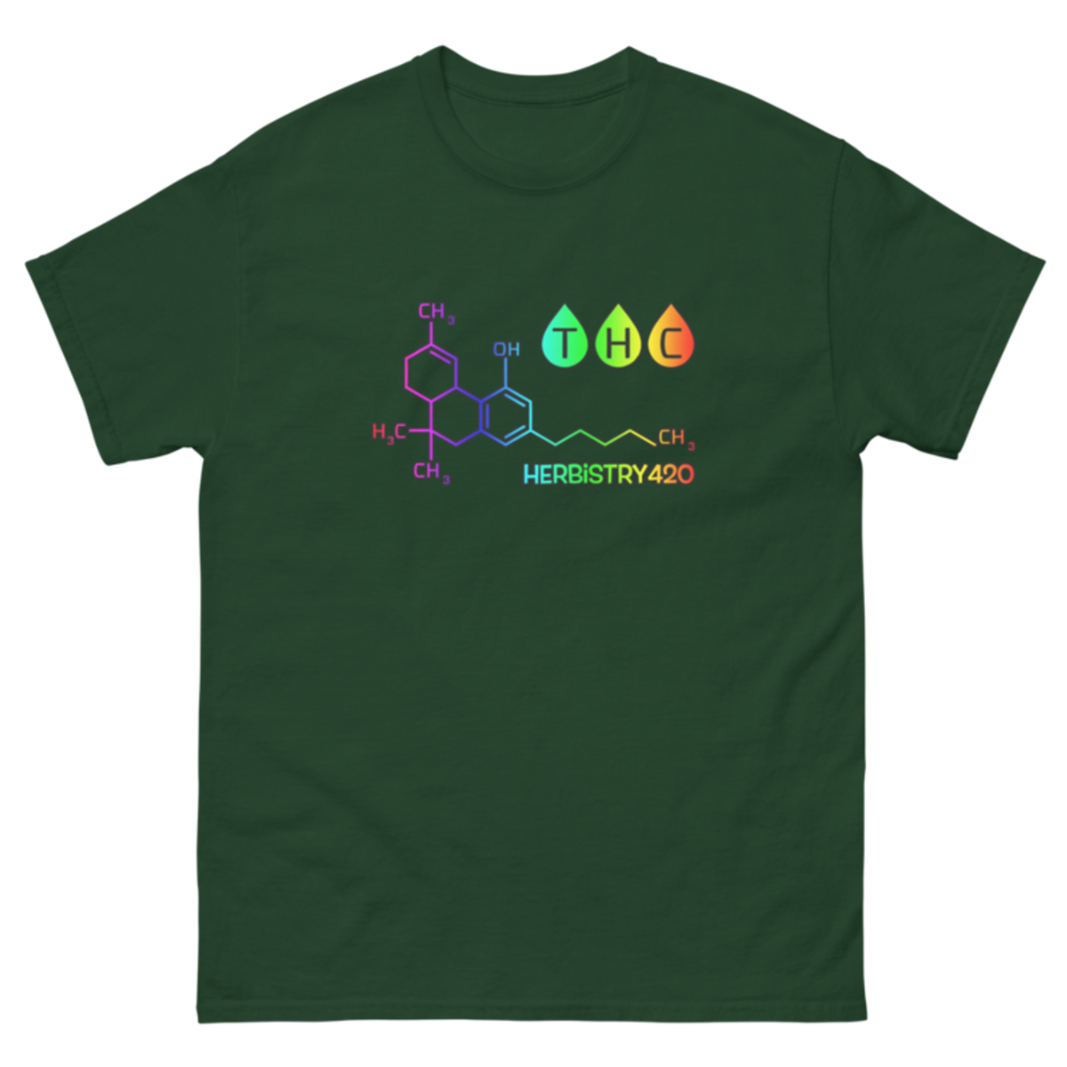 THC Molecule – Unisex Classic Tee — forest green