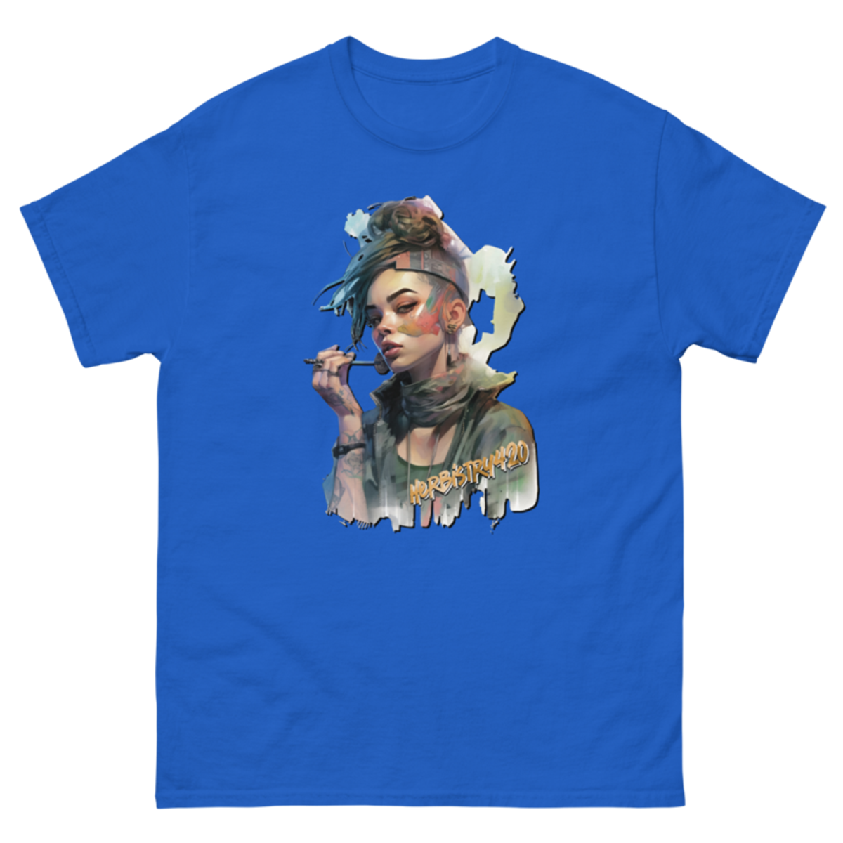 Steampunk Girl 2 – Unisex Classic Tee — royal
