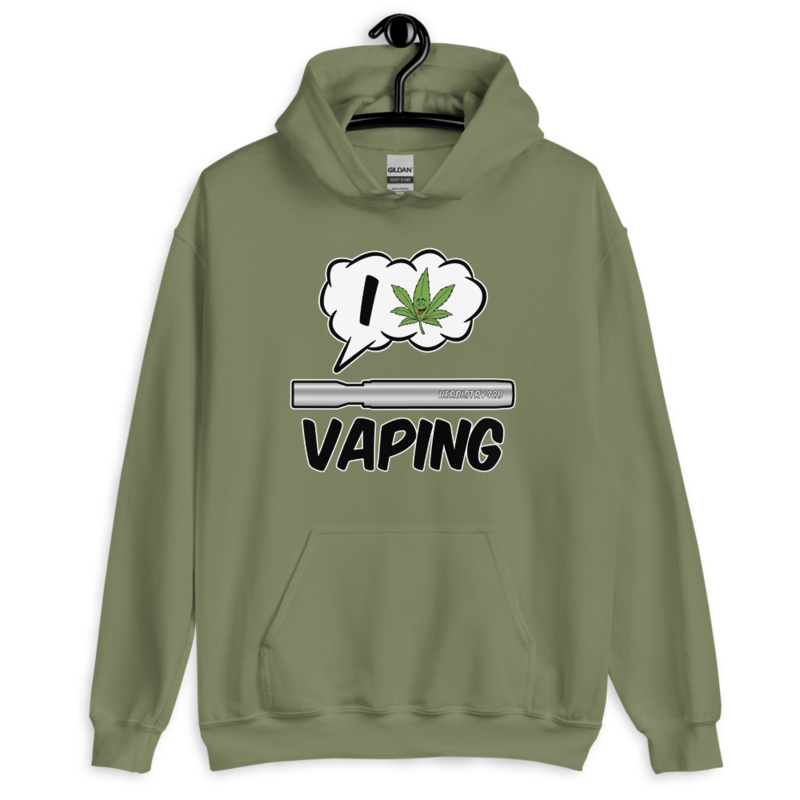 I Love Vaping – Unisex Hoodie — military green