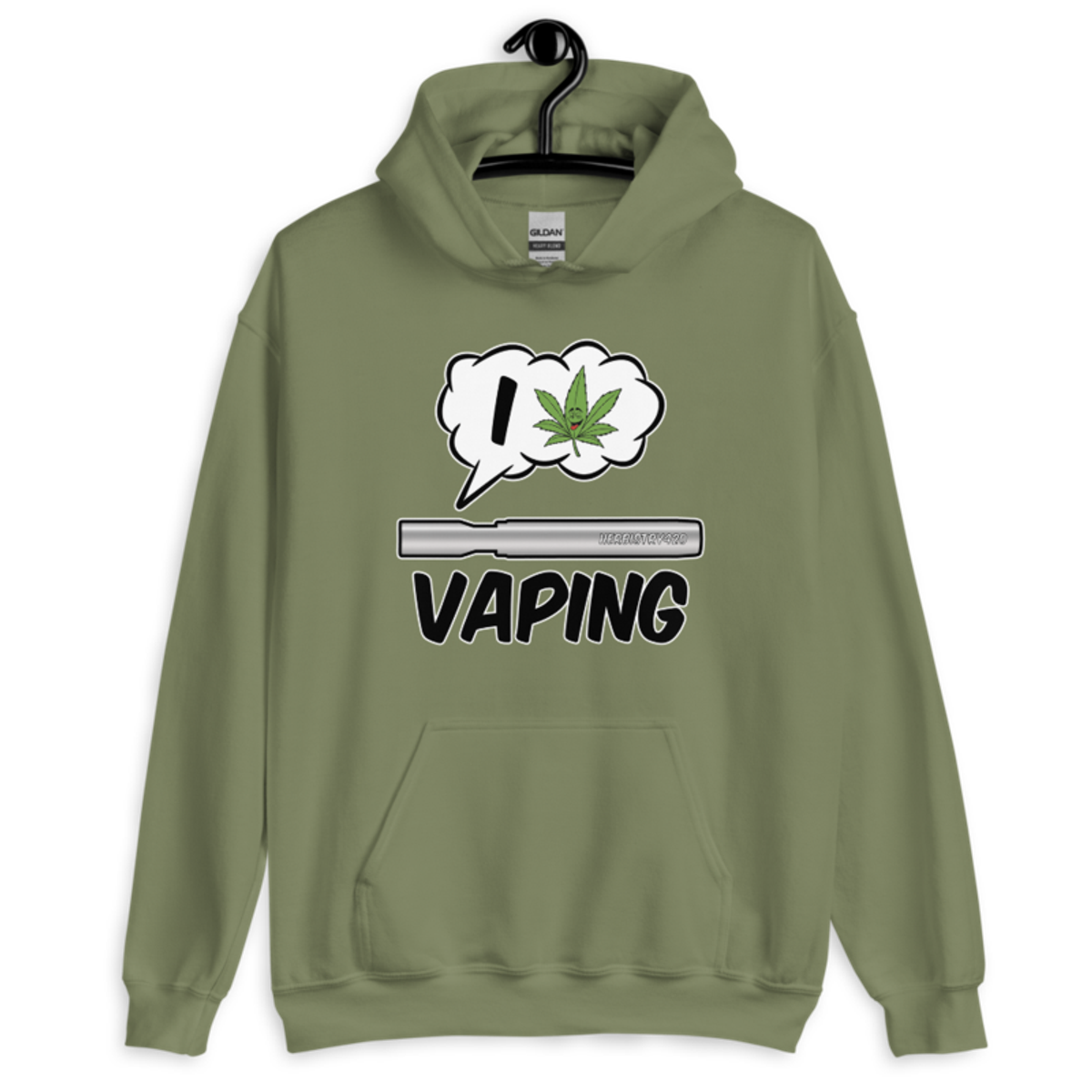 I Love Vaping – Unisex Hoodie — military green