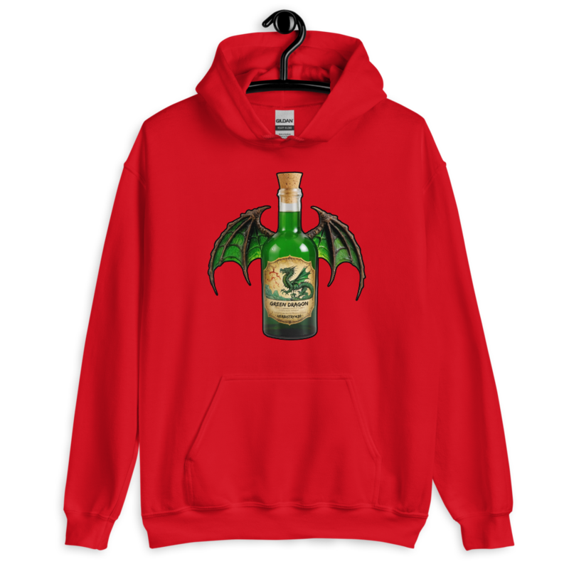 Green Dragon – Unisex Hoodie — red