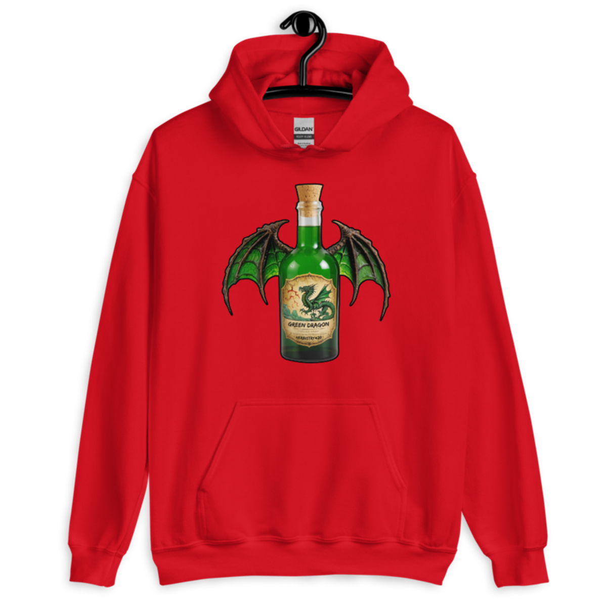 Green Dragon – Unisex Hoodie — red