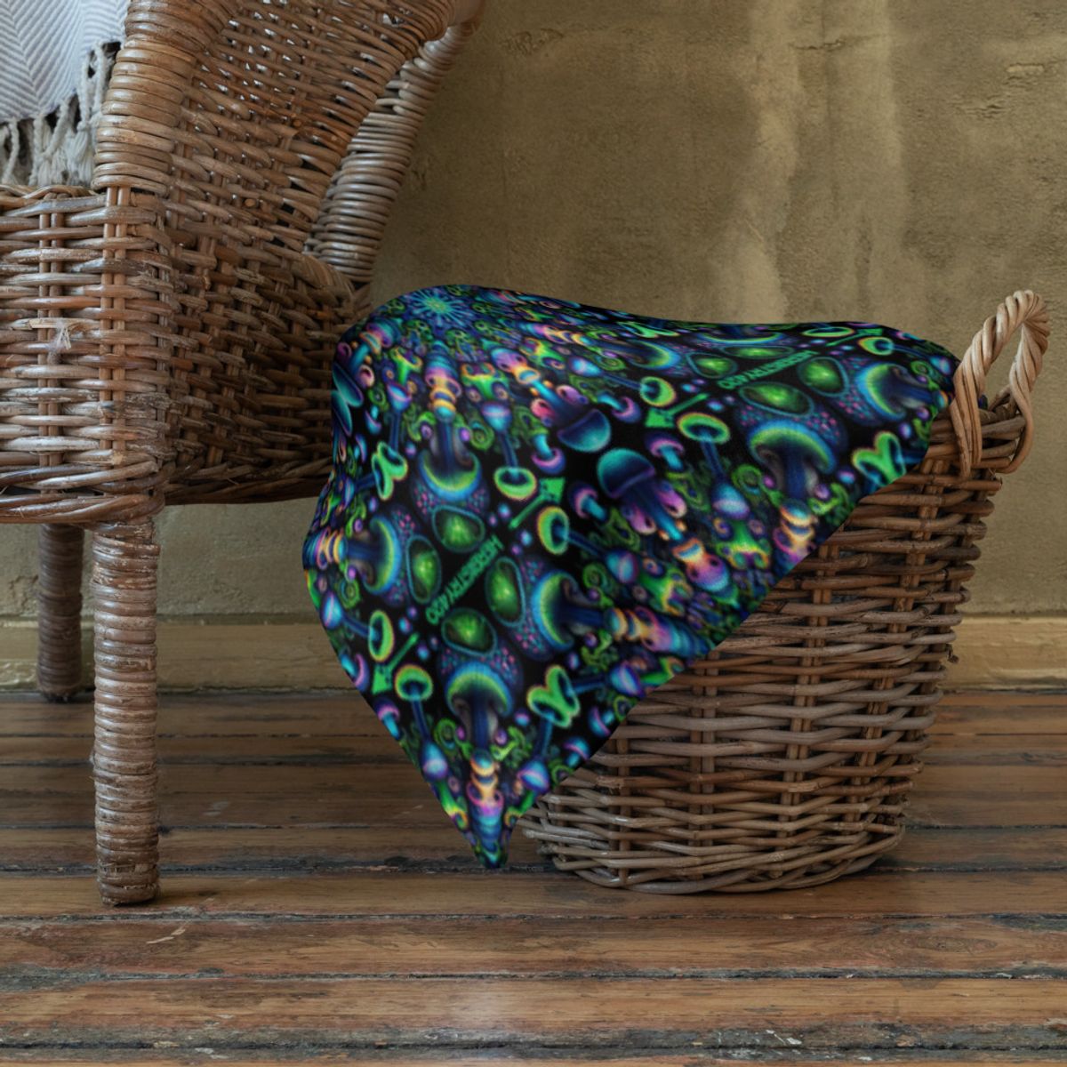 I Love Shrooms – Throw Blanket — lifestyle default